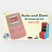 Fun Retro Video Gamer 🎮 Hochzeit Banner (Horizontal)