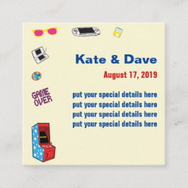Fun Retro Video Gamer 🎮 💍 Hochzeit Begleitkarte