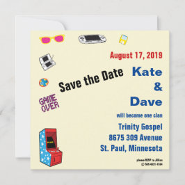 Fun Retro Video Gamer 🎮 💍 Hochzeit Save The Date
