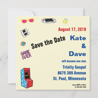 Fun Retro Video Gamer 🎮 💍 Hochzeit Save The Date