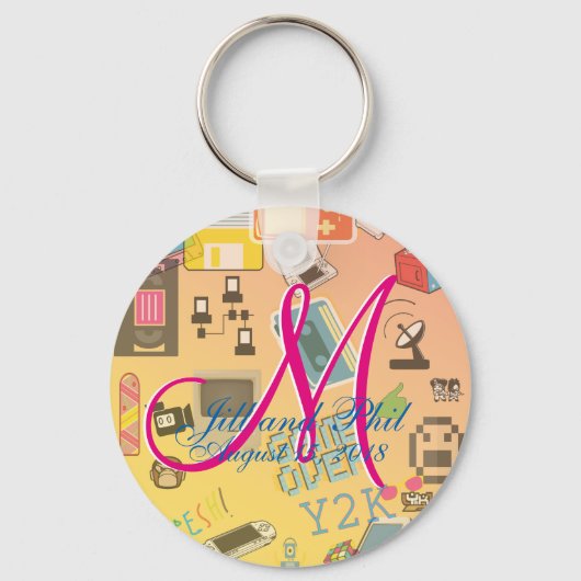 Fun Retro Video Gamer 🎮 Nerd Alert Schlüsselanhänger (Vorderseite)