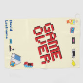 Fun Retro Video Gamer 🎮 Nerd Golfhandtuch (Horizontal)