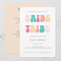 Fun Retro Vintag Bribe Stamm Bachelorette Wochenen