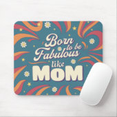 Fun Retro Vintag Psychedelic Mama Quote Typografie Mousepad (Mit Mouse)