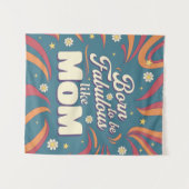 Fun Retro Vintag Psychedelic Mama Quote Typografie Wandteppich (Vorderseite (Horizontal))