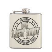 Fun Retro Vintage monochrome Groom Bachelor Party Flachmann (Vorderseite)