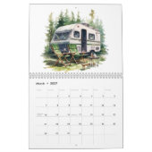 Fun Retro Wasserfarben Wohnwagen Kalender (Mär 2027)