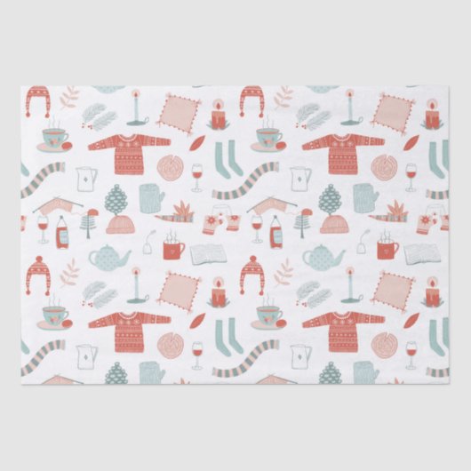 Fun Retro Weihnachten Seidenpapier (Vorderseite)