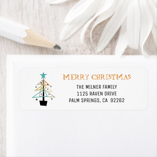 Fun Retro Weihnachtsbaum Mitte Jahrhundert Moderne (Insitu)