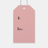 Fun Retro Weihnachtskatzen auf Rosa Geschenkanhänger (Rückseite)