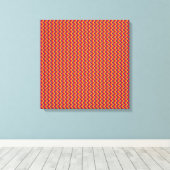 Fun Retro Zigzag Wrapped Canvas Leinwanddruck (Insitu (Holzboden))