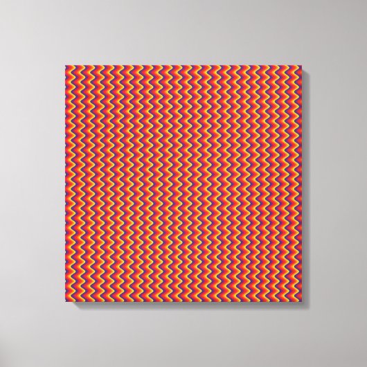 Fun Retro Zigzag Wrapped Canvas Leinwanddruck (Vorderseite)