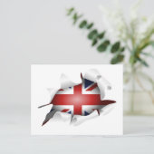Fun Ripped Loch mit Gewerkschaft Jack Flag Postkarte (Stehend Vorderseite)