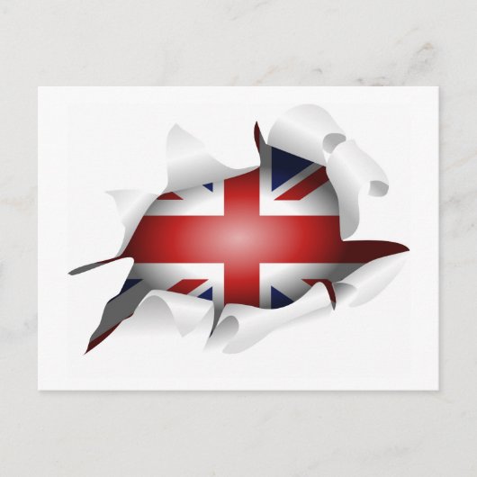 Fun Ripped Loch mit Gewerkschaft Jack Flag Postkarte (Vorderseite)