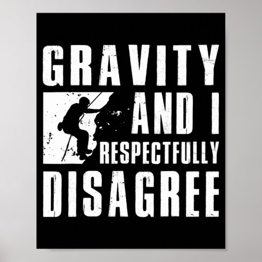 Fun Rock Climbing Kunst für Männer Frauen im Bould Poster (Vorne)