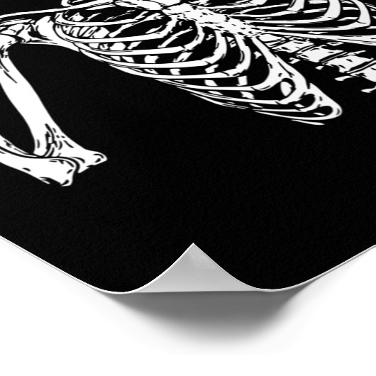 Fun Rocker Skeleton Hand Rock on Costume Halloween Poster (Ecke)