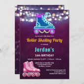 Fun Roller Skaten Birthday Party Einladung (Vorne/Hinten)