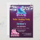 Fun Roller Skaten Birthday Party Einladung (Vorderseite)