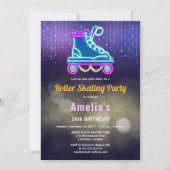 Fun Roller Skaten Birthday Party Einladung (Vorderseite)