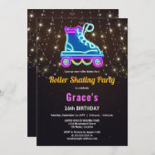 Fun Roller Skaten Birthday Party Einladung (Vorne/Hinten)