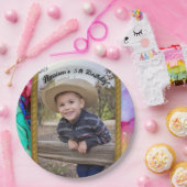 Fun Rope Frame Western Stil mehrfarbig Pappteller (Party)