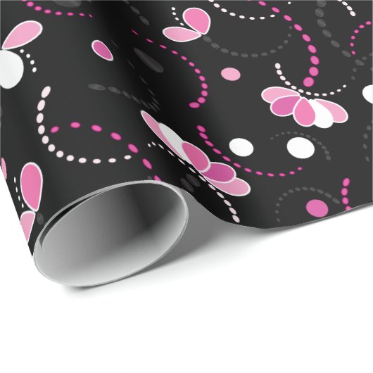 Fun Rosa Abstrakt (Ändern Sie die Hintergrundfarbe Geschenkpapier (Rolleneckpunkt)