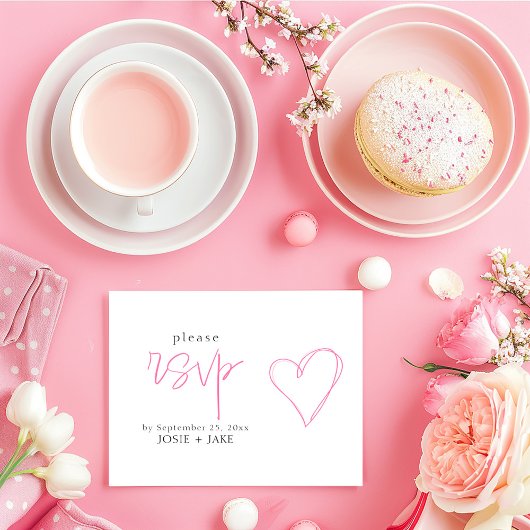 Fun rosa Liebe Herzklammer uAwg Begleitkarte