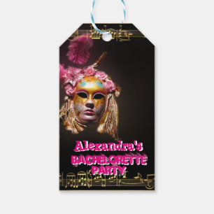 Fun rosa Maskerade Girl Junggeselinnen-Abschied Geschenkanhänger