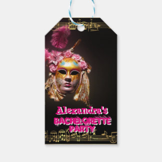 Fun rosa Maskerade Girl Junggeselinnen-Abschied Geschenkanhänger