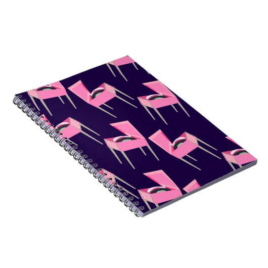 Fun Rosa Retro Record Notizblock (Rechte Seite)