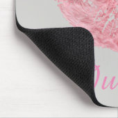 Fun Rosa Rose Lippen Lipstick Mund Mousepad (Ecke)