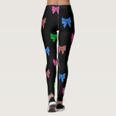 Fun Rosa, Rot Lila grüner Bow-Leggings Leggings (Rückseite)