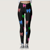 Fun Rosa, Rot Lila grüner Bow-Leggings Leggings (Vorderseite)