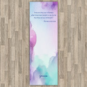 Fun Rosa und blaue Pastellfarben - Zitat Yogamatte