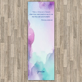 Fun Rosa und blaue Pastellfarben - Zitat Yogamatte