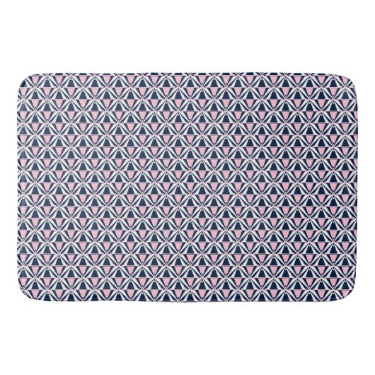Fun rosa und blaues Muster Badematte (Vorderseite)
