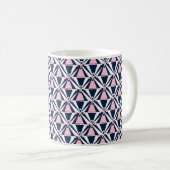 Fun rosa und blaues Muster Kaffeetasse (VorderseiteRechts)