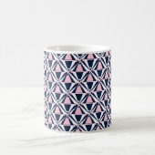 Fun rosa und blaues Muster Kaffeetasse (Mittel)