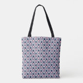 Fun rosa und blaues Muster Tasche (Rückseite)