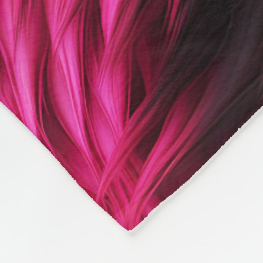 Fun Rosa und Schwarze Imitate Monster-Pelzstruktur Fleecedecke (Ecke)