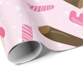 Fun rosa Wellness-Center Muster Party Packpapier (Rolleneckpunkt)