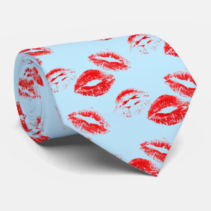 FUN! Rote Lipstick-Prints Krawatte