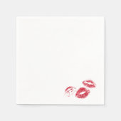 FUN! Rote Lipstick-Prints Serviette (Vorderseite)