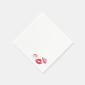 FUN! Rote Lipstick-Prints Serviette (Ecke)