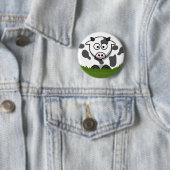 Fun Round Cartoon Cow Button (Beispiel)