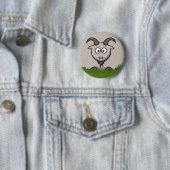 Fun Round Cartoon Goat Button (Beispiel)