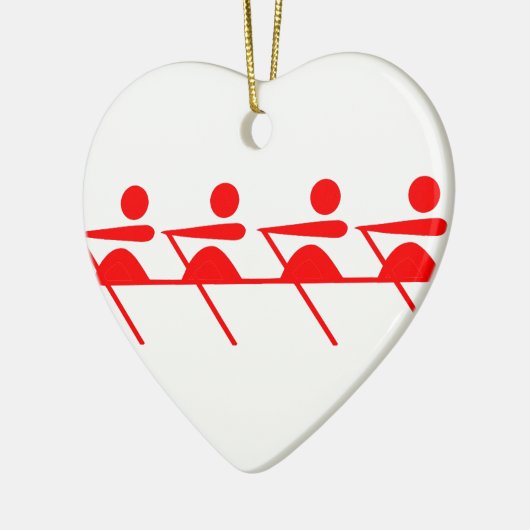 Fun Rowing Club Keramik Ornament (Links)