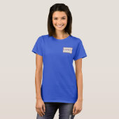 Fun Royal Blue T - Shirt, Welsh Floral Cwtch Sloga T-Shirt (Vorne ganz)