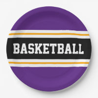 Fun Royal Lila Black Yellow BASKETBALL Streifen