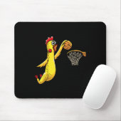 Fun Rubber Chicken Playing Basketball Sport Mousepad (Mit Mouse)